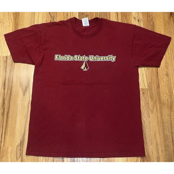 Vintage Jerzees Florida State Seminoles Shirt Men Large Red FSU Graphic Tee 90s - Picture 1 of 6
